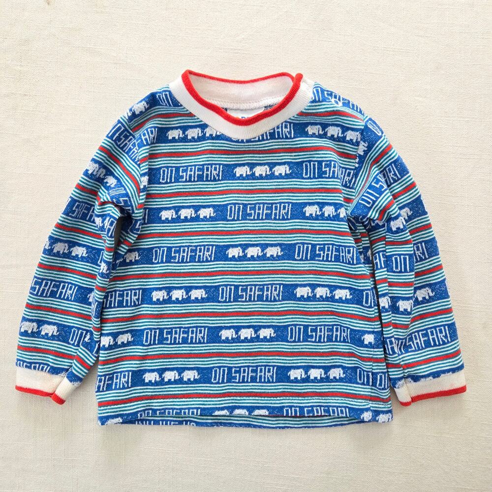 Vintage "On Safari" Striped Long Sleeve 9-12 months